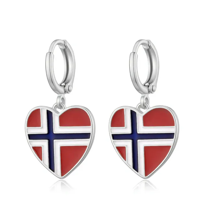 Hovedbilde NOR Ear Heart Flag sølv