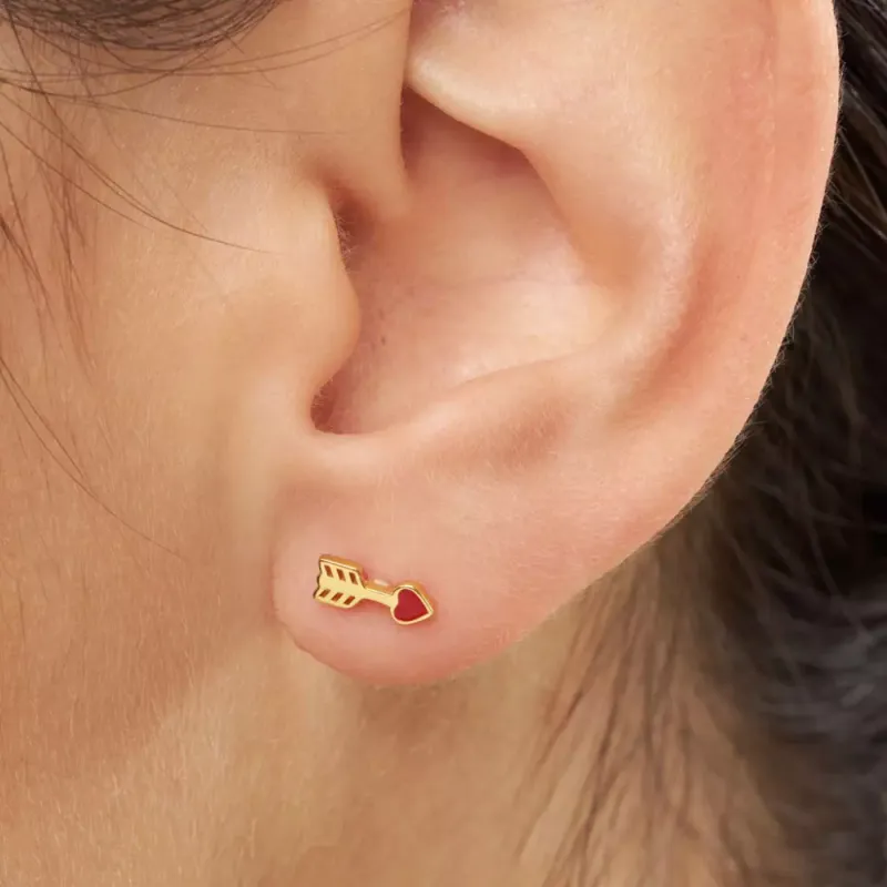 Amor Ørering 1 stk Forgyldt