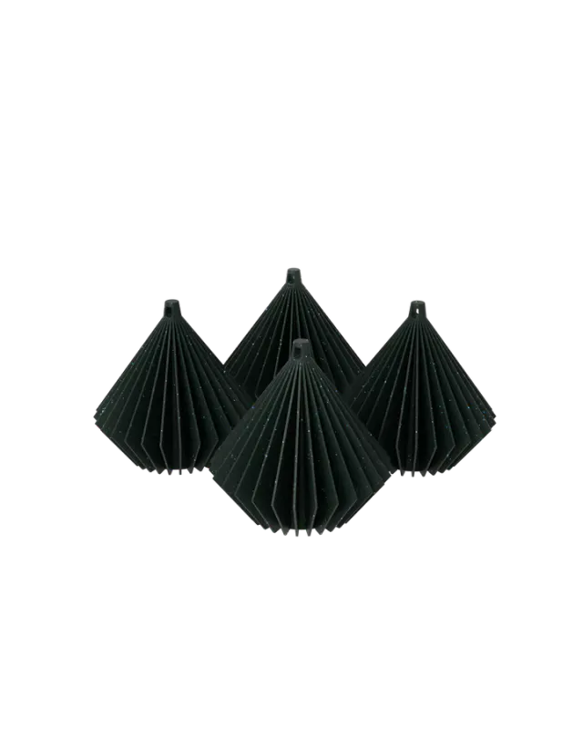 STRIPE Julekule , Glitter Green Christmas RedPearl White